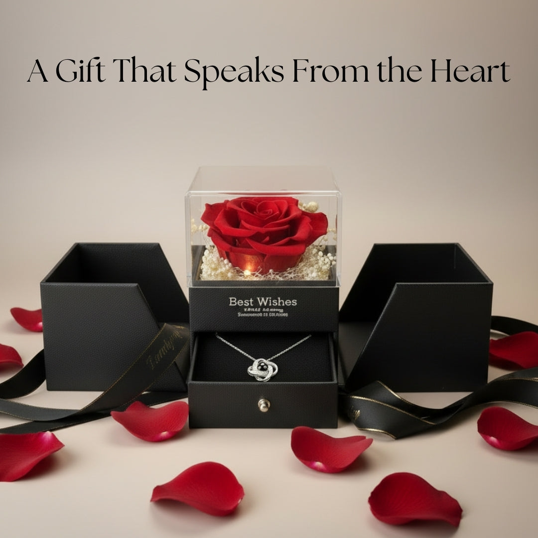 Eternal Rose & “I Love You” Necklace