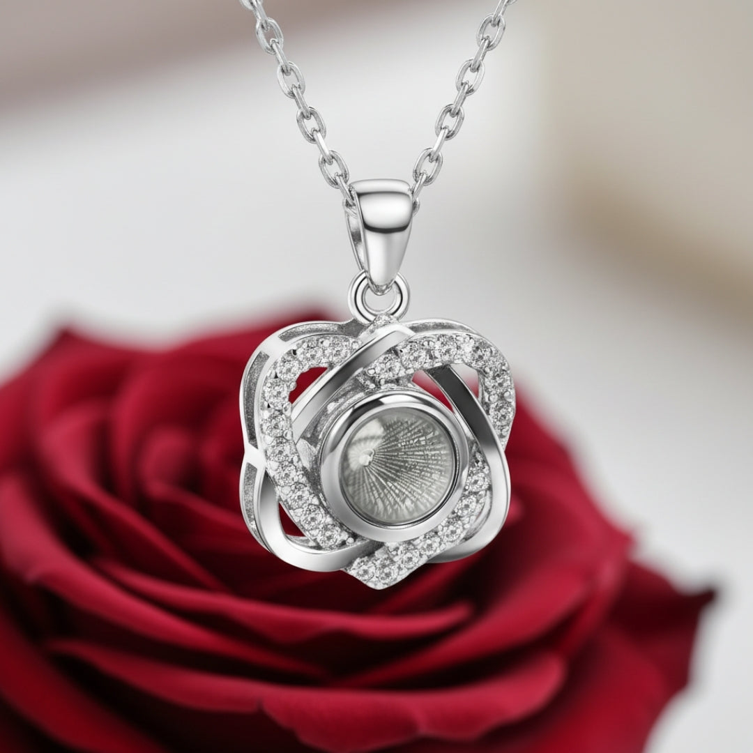 Eternal Rose & “I Love You” Necklace