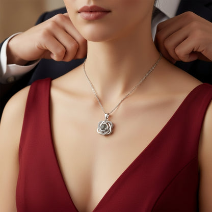 Eternal Rose & “I Love You” Necklace